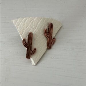 Copper Cactus Earrings